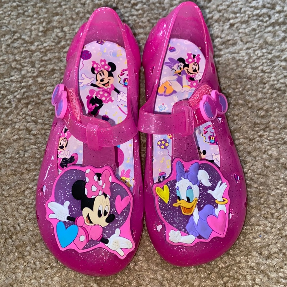 Minnie Mouse & Daisy Duck Jelly Shoes Size 8